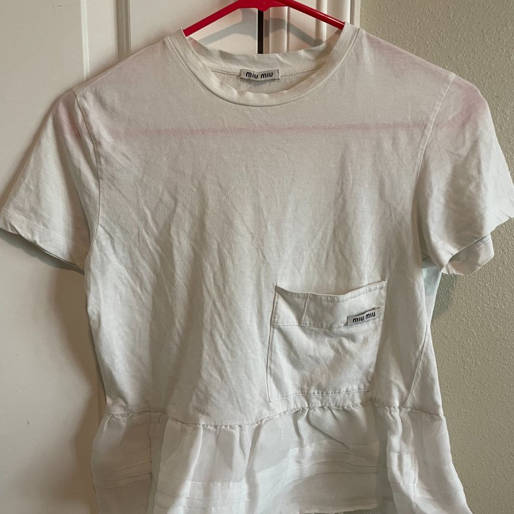 Miu Miu white top
